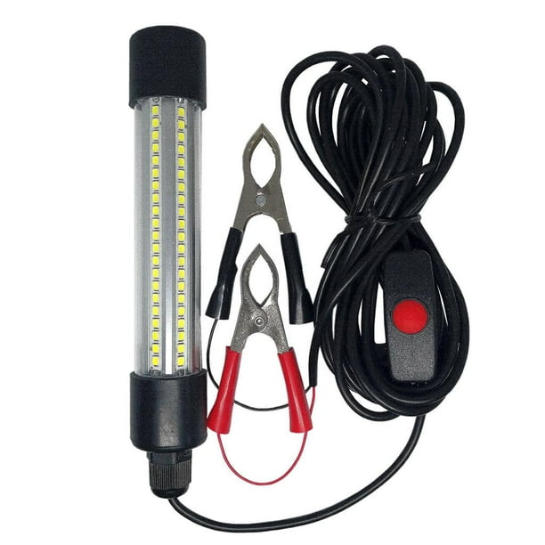 Luz de pesca nocturna subacuática sumergible de caída profunda, luces de pesca ultra brillantes luz blanca