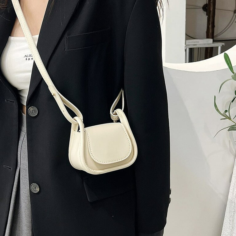Small Leather Women Designer Crossbody Handbag Solid Mini Lipstick Shoulder  Bags