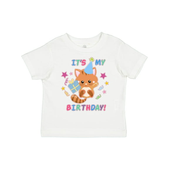 Inktastic Its My Birthday with Kitten Stars and Confetti Boys or Girls Toddler T-Shirt