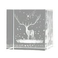 thumbnail image 1 of Adornos de grabado de pisapapeles de cristal 3D, de señal meteorológica, artesanías, recuer para el hogar, oficina, decoración de boda Fe Alce Baoblaze Cubo de cristal, 1 of 8