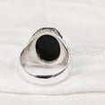 thumbnail image 4 of Black Onyx Mans Ring, Natural Black Onyx, December Birthstone, Silver Jewelry, 925 Silver Ring, Birthday Gift, Heavy Mens Ring, Arabic Design, Ottoman Style Ring, Christmas, Turkey Mens Signet Ring, 4 of 4