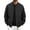 Black, variant on Men's Bomber Jacket Lightweight Zip Up Windbreaker, Stylish Baseball Jacket with Zipper Pockets, Ribbed Collar Hem Cuffs, Windproof Outerwear for Business
