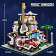 thumbnail image 4 of Music Store & Car Wash Street View Modular City Building Block Set, 2,168 Pieces with Light Kit Toys & Bricks, 4 of 8