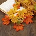 thumbnail image 7 of Cheers.US 50Pcs/Bag Artificial Fall Leaves Faux Fall Color Maple Leaves Decoration Fake Maple Left Art for Craft, Wedding, Festival, Party, Thanks-Giving and Outdoor Decorating, 7 of 7