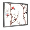 thumbnail image 2 of Designart 'Little Birds Sitting On The Tree Branches III' Traditional Framed Art Print, 2 of 4