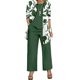 thumbnail image 2 of Pantalones Y Conjunto Superior para las Mujeres Pantalones de Piernas Anchas de Tres Piezas Que Coinciden Longline Duster Jacket Vestido de Cárdigan Floral Marino Sólido, 2 of 5