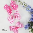 thumbnail image 2 of Motique Accessories Plaid Hair Bow Hair Clip 6 inch Checkered Bow Hair Clip (Pink), 2 of 5
