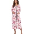 thumbnail image 4 of FOR U DESIGNS Hot Air Balloon Print Women Nightgown Soft House Dresses for Woman with Pockets, Lightweight Elastic Fabric Robes for Woman Zipper Mumu Dress, S, 4 of 8