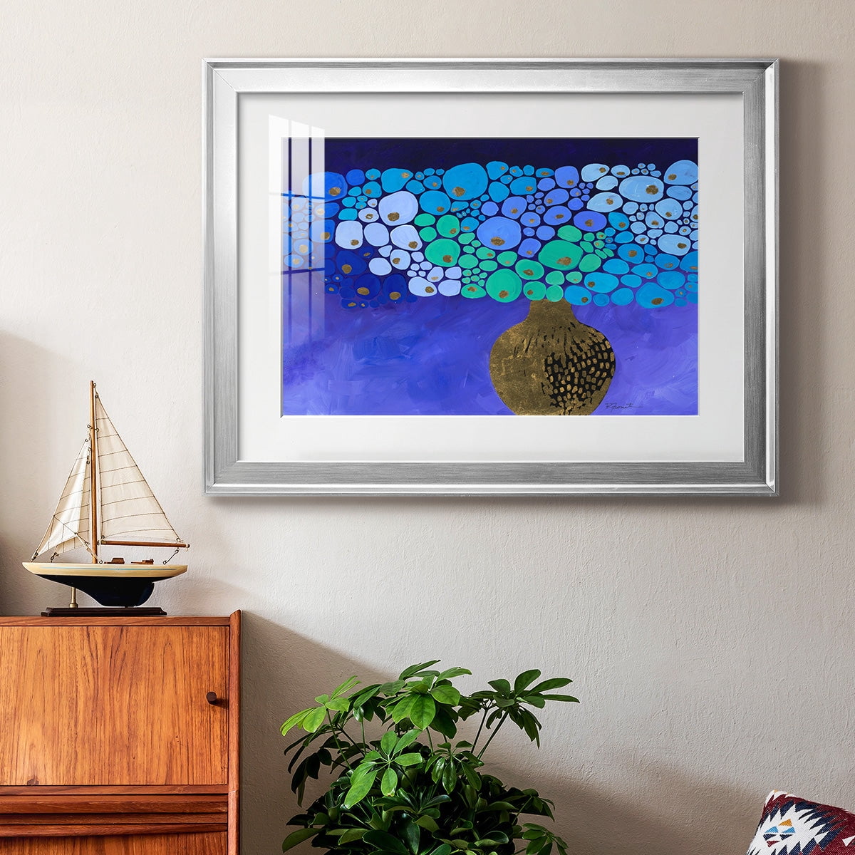 Blue Poppies II Premium Framed Print - Ready to Hang