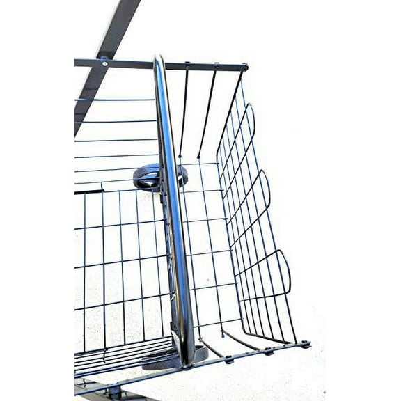 Newly Released Heavy Duty Jumbo Folding Shopping Cart, with Double Basket and 360° Rolling Swivel Wheels
