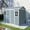 Grey, variant on Olurrisa 8x6 FT Resin Outdoor Storage Shed with Floor, Two Windows and Lockable Door, Gray Waterproof Tool Shed with Sloping Roof and Air Vents for Garden and Patio