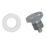 Moroso 97001 Replacement Oil Pan Drain Plug, 1/2-20, Clear Zinc Steel