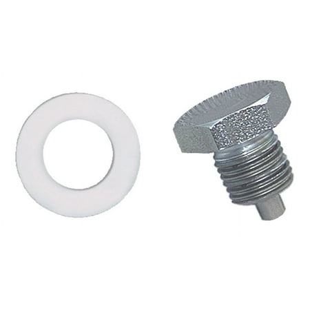 Moroso 97001 Replacement Oil Pan Drain Plug, 1/2-20, Clear Zinc Steel