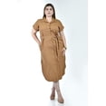 thumbnail image 1 of Vestido camisero de lino Roman Fashion /Tallas Extras 2107 (Cafe) cafe 36, 1 of 6