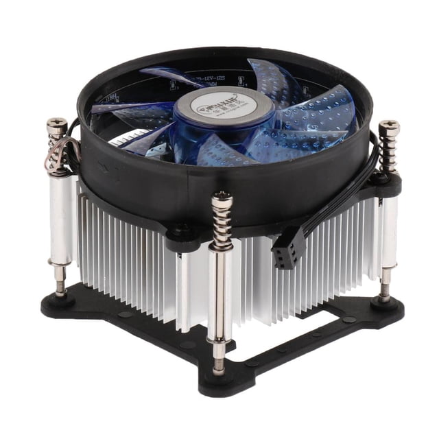 Enfriador de CPU perfecl ventilador de refrigeración disipador de calor de cobre de 9 cm para LGA 775/1150/1151/1155 Azul