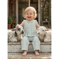 thumbnail image 6 of Loicainy Toddler Baby Girl Summer Clothes 6 12 18 24 Months 2T 3T 4T Cute Plaid Button Down Ruffle Tank Tops with Pants 2Pcs Outfits Set, 6 of 9