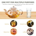 thumbnail image 5 of QUMONIN Glass Teapot with Infuser - Stovetop Tea Kettle - Clear 13oz Tea Set, 5 of 8