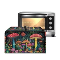 TSOVTHRID Mushroom Daisy Plant Print Countertop Oven Cover Protective Toaster Oven Dust Cover Decorative Small Kitchen Appliance Protector for Countertop Decor, 20.9"W x 15.7"D x 12.4"H, L