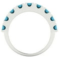 thumbnail image 5 of 1.53 ctw Wedding Band for Women - 18K White Gold Simulated Turquoise Stackable Eternity Ring, 5 of 6
