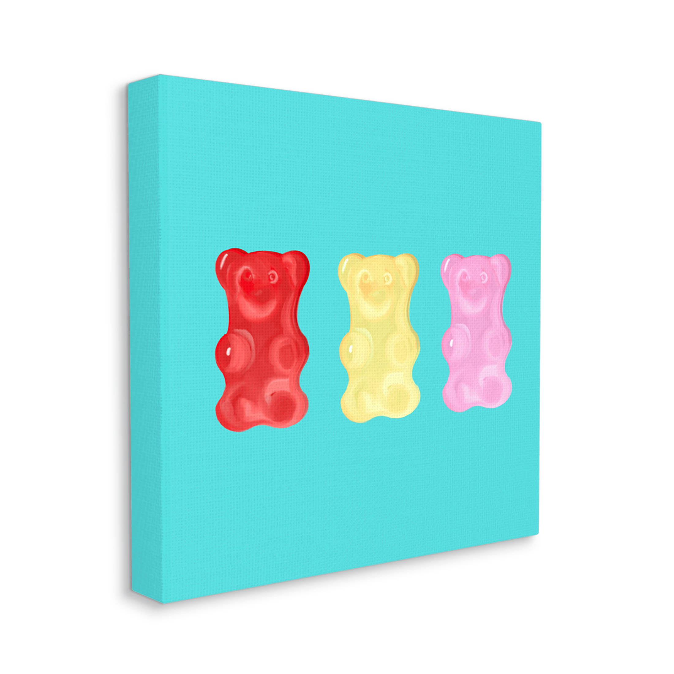 Stupell Industries Cute Gummy Bear Candies Graphic Art Gallery Wrapped Canvas Print Wall Art, Design by Ashley Singleton