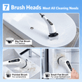 thumbnail image 4 of Hoofun 500RPM Cordless Electric Spin Scrubber 25W Power Brush for Bathroom Tub Shower, 4 of 9