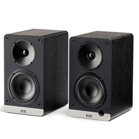ELAC Debut ConneX DCB41 Two-Way Active Bookshelf Speakers Black Ash...