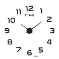 thumbnail image 2 of Reloj de pared Bewildely con espejo y pegatinas silenciosas sin marco Negro HA082527-02, 2 of 6