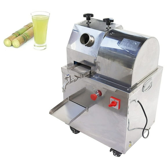 INTSUPERMAI Electric Sugar Cane Ginger Press Juicer Sweet Sorghum Juice Extractor Stainless Steel 3 Rollers