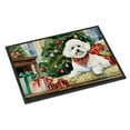 thumbnail image 2 of Caroline's Treasures DAC2611JMAT Bichon Frise Cozy Christmas Doormat Front Door Mat Indoor Outdoor Rugs for Entryway, Non Slip Washable Low Pile, 24H X 36W, 2 of 3