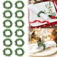 thumbnail image 2 of WHEANG Fixing Clip 12 Pcs Napkin Rings Mini Artificial Needles Wreath Napkin Holder Candle Rings Holiday Napkin Holder for Banquet Table Decorations One Size Green, 2 of 9
