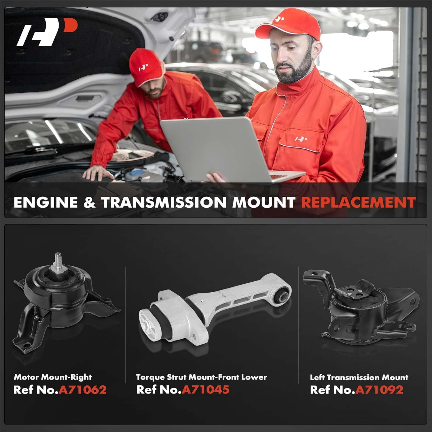 A-Premium 3PCS Engine Motor Mount and Transmission Mount and Torque Strut Mount Kit Compatible with Kia Sorento 2014-2015 & Hyundai Santa Fe Sport 2013-2018, 2.4L 3.3L, AWD, Automatic Transmission
