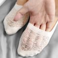thumbnail image 6 of LZHGirlshop 5 Pairs Sock for Women Lace No Show Socks Ultra Low Cut Non Slip Breathable Solid Color Boat Socks,Black,One size, 6 of 6