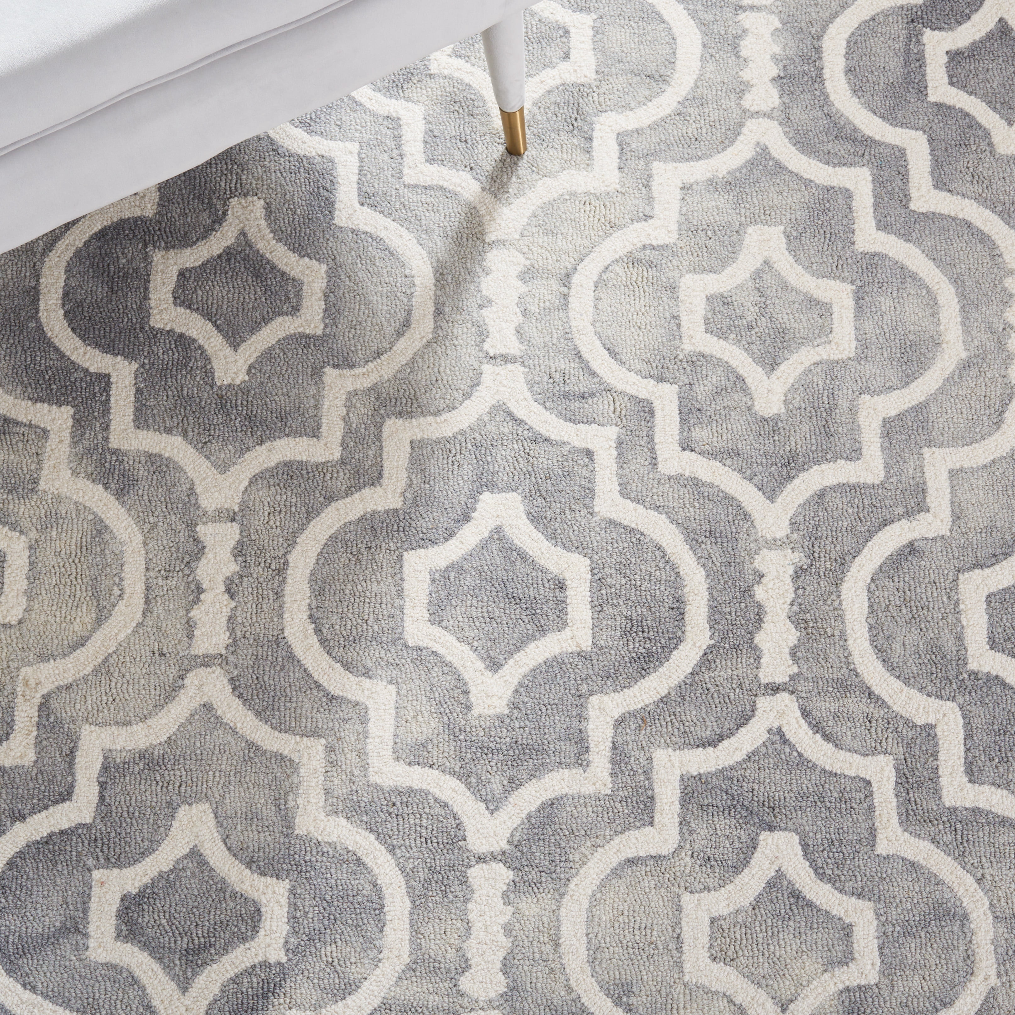 Safavieh Dip Dye Lairos Distressed Wool Area Rug, Gray/Ivory, 9' x 12'