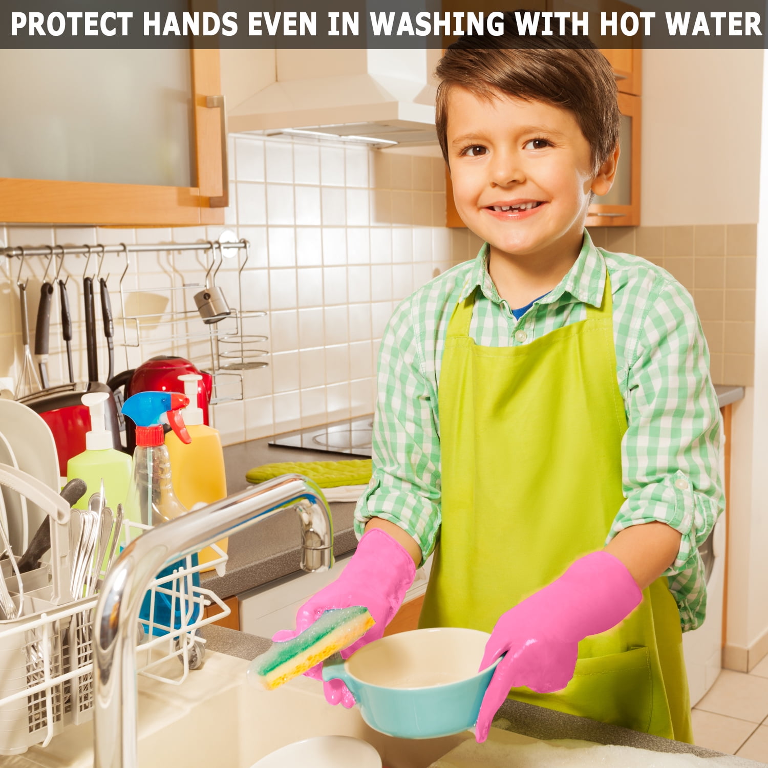 Kids dishwashing shop gloves