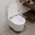 thumbnail image 2 of DeerValley Wall-Hung Toilet With Concealed In-Wall Tank, Rimless Dual Flush 1.1/1.6 GPF, Compact Elongated Bowl, High-Efficiency Ceramic Toilet Set For Modern Bathrooms DV-1F0379-CF, 2 of 11