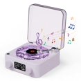 thumbnail image 1 of Altavoz Bluetooth LIYJTK Waves de vinilo con luces ambientales, color morado, 1 of 6