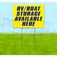 thumbnail image 1 of Rv Boat Storage Available Here (18" x 24") Yard Sign, Includes Metal Step Stake, 1 of 6