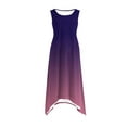 thumbnail image 5 of fheaev Summer Tank Dress for Women Casual Loose Sundress Long Dress Sleeveless Round Neck Below The Knee Dresses A Line Flowy Cover Up Beach Vacation Midi Dress, 5 of 8