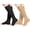 Open Toe-Beige*1+Black*1, variant on Lanola 2 Pairs Zipper Socks, 15-20 mmHg Closed Toe Compression Stocking with Zipper for Women and Men