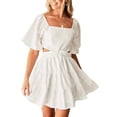 thumbnail image 2 of Vestido de verano con cintura cruzada, vestido de verano para mujer, minivestido de fiesta con cintura cruzada, minivestido de cintura cruzada, calidad en la que puede confiar, 2 of 2