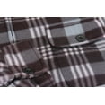 thumbnail image 2 of Men's Heavyweight Flannel Fleece Lined Plaid Sherpa Hoodie Jacket (MFJ130 Charcoal, 4XL), 2 of 2