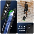 thumbnail image 5 of Rugged Hybrid Case For Samsung Galaxy Tab A9 8.7" SM-X110/X115/X117 tablet, with Built-in Kickstand 360° Rotating Handstrap Crossbody Shoulder Strap Shockproof Heavy Duty Case, Black+Black, 5 of 9
