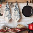 thumbnail image 6 of Navy Blue Eucalyptus Kitchen Towels Set of 1, Farmhouse Weeping Leaves Linen Absorbent Dish Towels for Kitchen, Microfiber Hand Towel, Quick Drying Tea Towel for Cleaning Decorative Dishcloths, 6 of 7