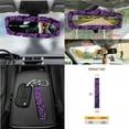 thumbnail image 7 of Renewold Bat Violet Black Car Seat Cover Covers with Steering Wheel Seat Belt Strap Pad Trash Bag Phone Holder Rearview Mirror Accessories Cup Holder Key Chain Halloween Auto Decor, 15 Pack, 7 of 7