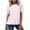 Pink-10, variant on Women’s Striped Puff Sleeve T-Shirt, Casual Layered Ruffle Hem Crewneck Blouse