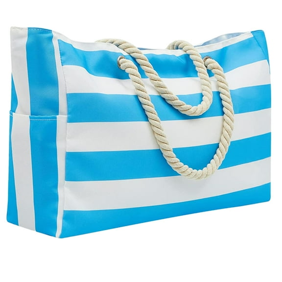 Beach Bag for Women Large Zippered Beach Bag Sandproof Beach Bag Large Swim Pool Beach