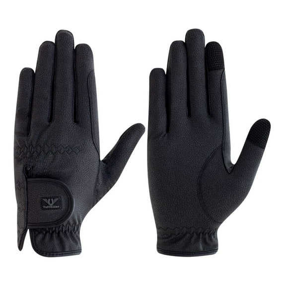 TuffRider Ladies Easy Breezy Summer Riding Gloves- Black- Medium