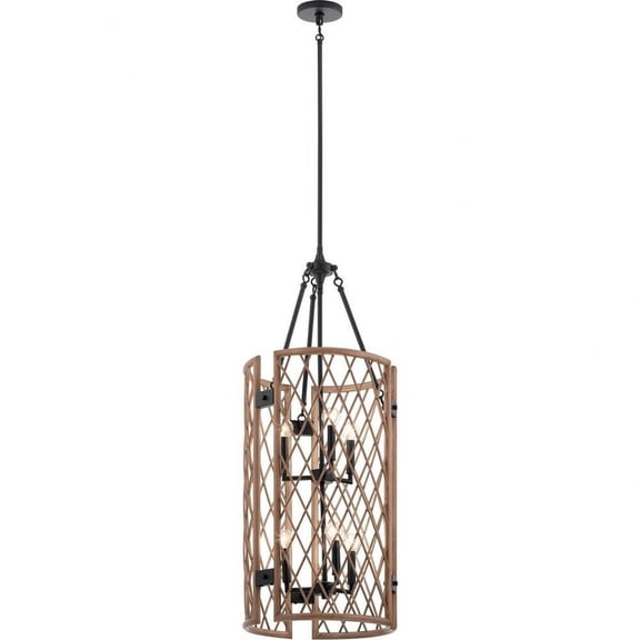 Industrial Farmhouse Six Light Chandelier-Palm Finish Bailey Street Home 147-Bel-4187467