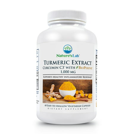Nature's Lab Turmeric Extract with Curcumin C3 and BioPerine - 60