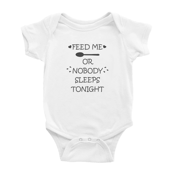 Feed Me Or Nobody Tonight Cute Baby Clothes Bodysuits Boy Girl Unisex